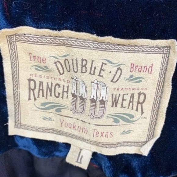 Double D Ranch beaded heavily embellished cobalt blue tasseled vest - Picture 11 of 14